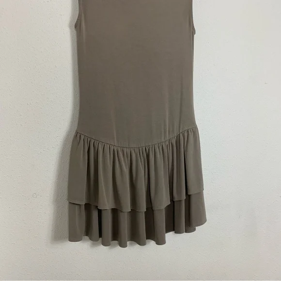 Aritzia Wilfred Sleeveless GoodLux Bloomsbury Mini Dress Brown Sz Small - Picture 3 of 7